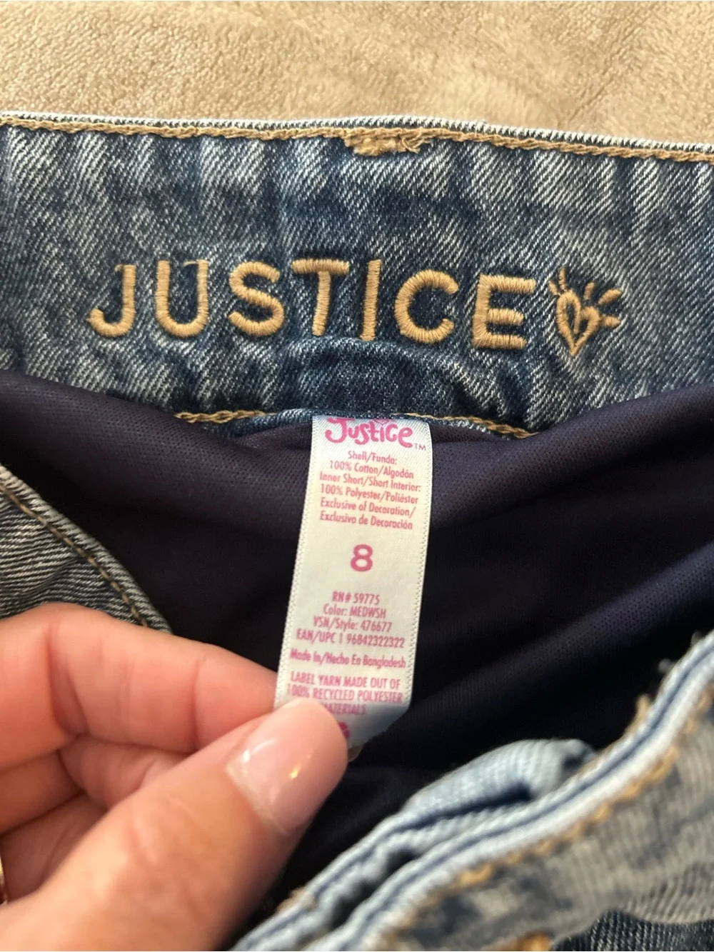 Justice denim cargo